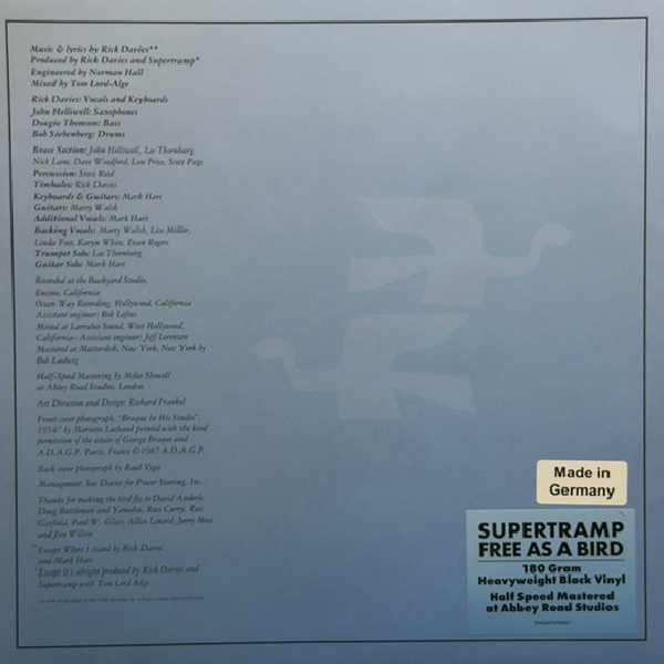 Vinyl Record Supertramp - Free As A Bird LP - img.4
