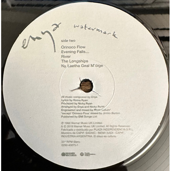 Vinyl Record Enya – Watermark LP - img.4