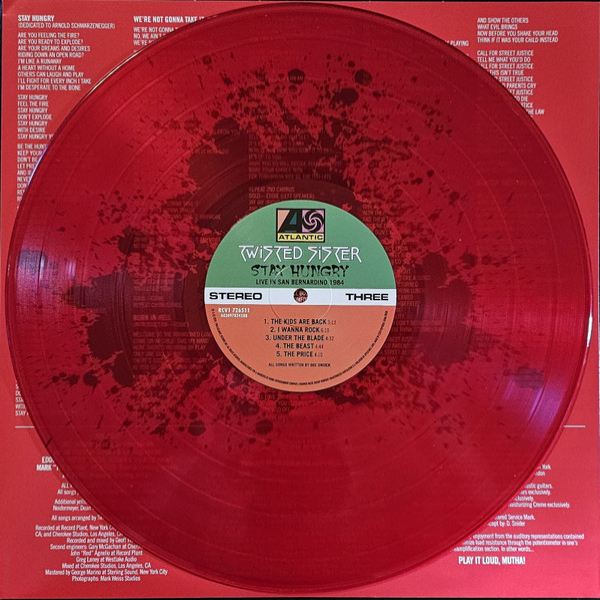 Vinyl Record Twisted Sister - Stay Hungry (40th Anniversary Edition,Translucent Red) - 2LP - img.13