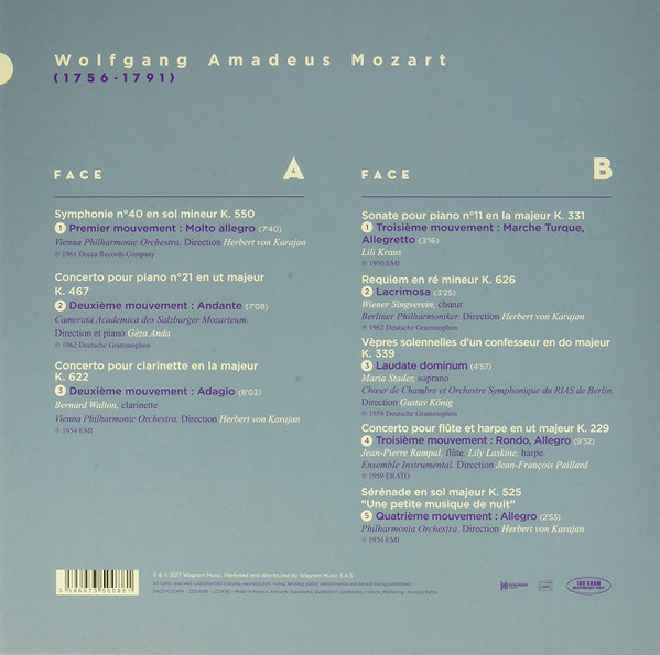 Vinyl Record Wolfgang Amadeus Mozart - Les Chefs dСuvres - LP - img.1