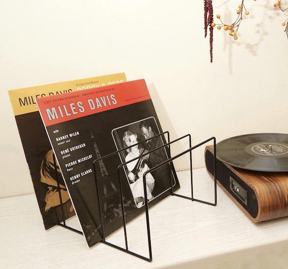 Vinyl record stand MJI Audio Vinyl Records Holder R25 Black - img.5