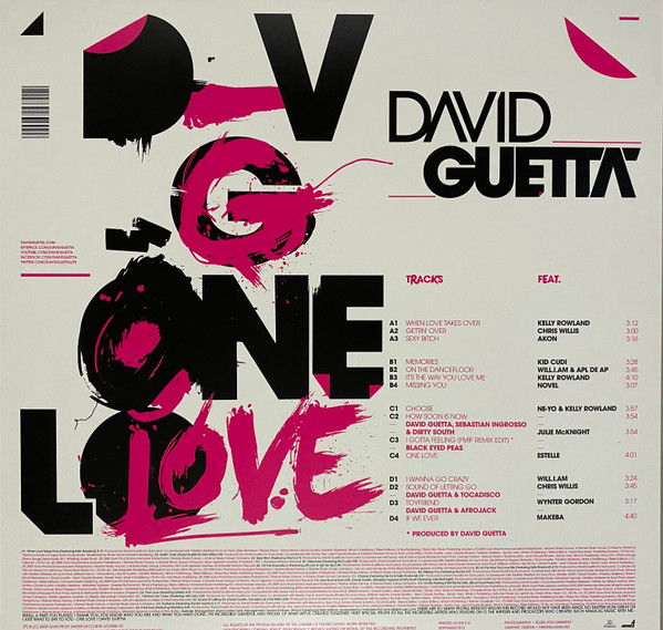 Vinyl Record David Guetta - One Love - LP - img.1