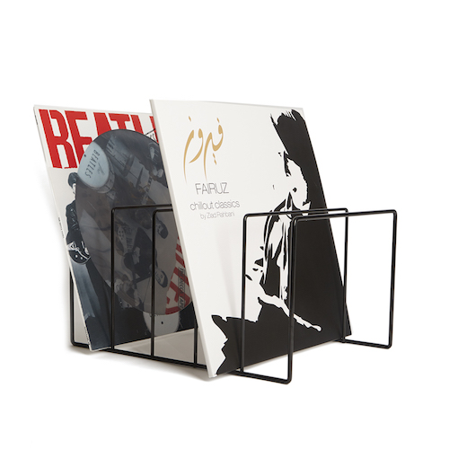 Vinyl record stand MJI Audio Vinyl Records Holder R25 Black - img.4