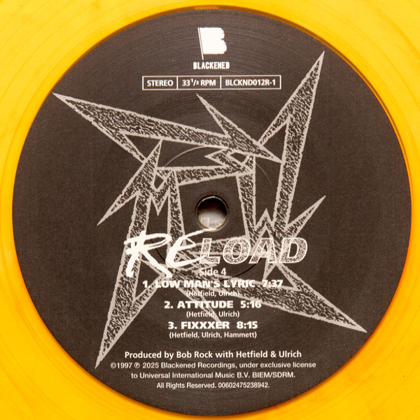 Vinyl Record Metallica - Reload (Yellow Translucent) - 2LP - img.7