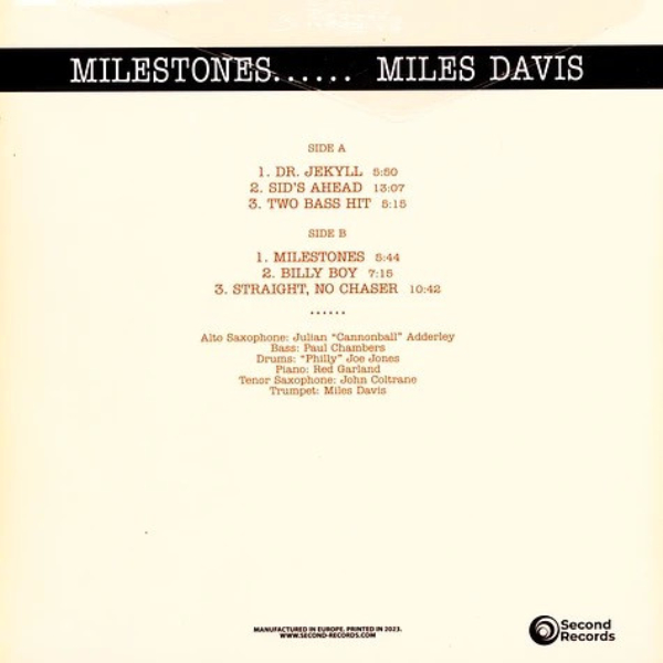 Vinyl Record Miles Davis – Milestones (Orange marble) LP - img.2
