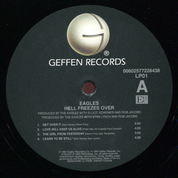 Vinyl Record Eagles - Hell Freezes Over - img.2
