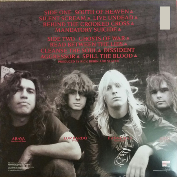 Vinyl Record Slayer - South Of Heaven LP - img.1