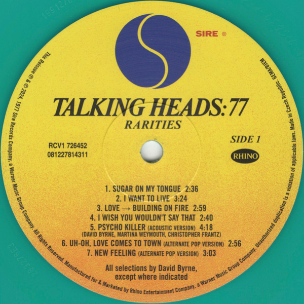 Vinyl Record Talking Heads - Talking Heads: 77 (Green Transparent) - 2LP - img.6