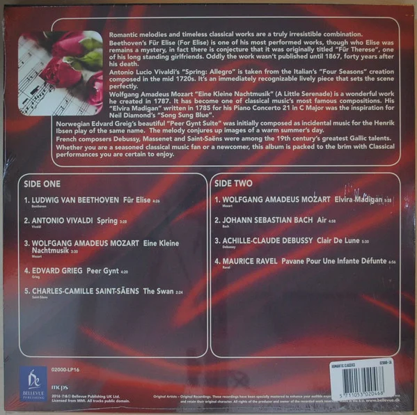 Vinyl Record Various – Romantic Classics LP - img.1