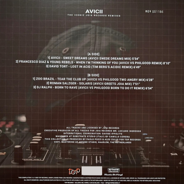 Vinyl Record Avicii – The Iconic Joia Records Remixes (Smoke) LP - img.1
