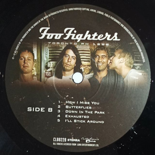 Vinyl Record Foo Fighters - Live In Toronto - 1996 (Live Radio Broatcast) LP - img.4