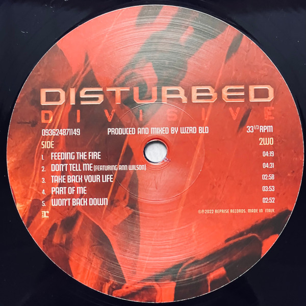Vinyl Record Disturbed - Divisive (Dark Purple Translucent) LP - img.6