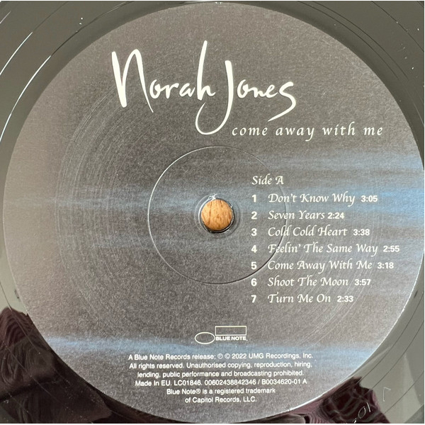 Vinyl Record Norah Jones – Come Away With Me - 20th Anniversary - LP - img.2