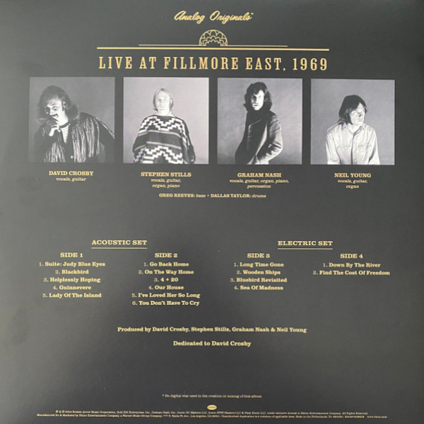 Vinyl Record Crosby, Stills, Nash & Young - Live At Fillmore East, 1969 - 2LP - img.1