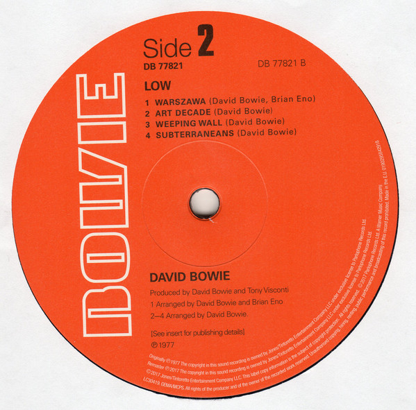 Vinyl Record David Bowie - Low - img.3