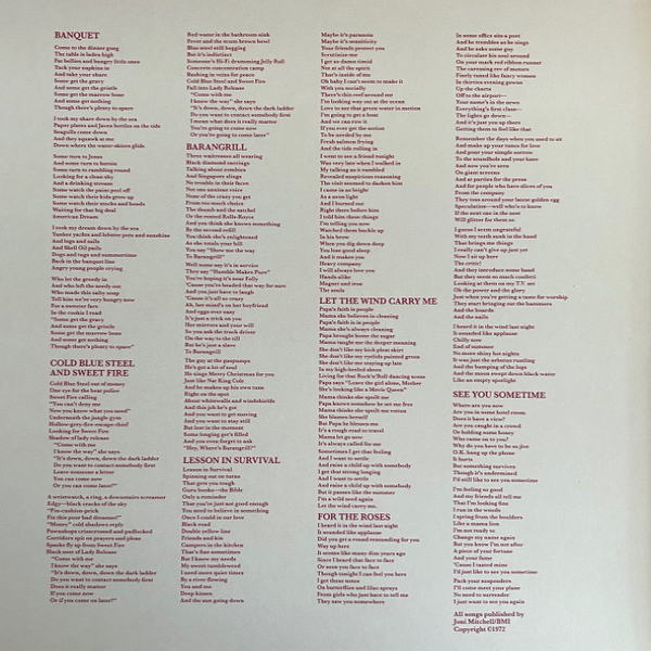 Vinyl Record Joni Mitchell - For The Roses LP - img.5