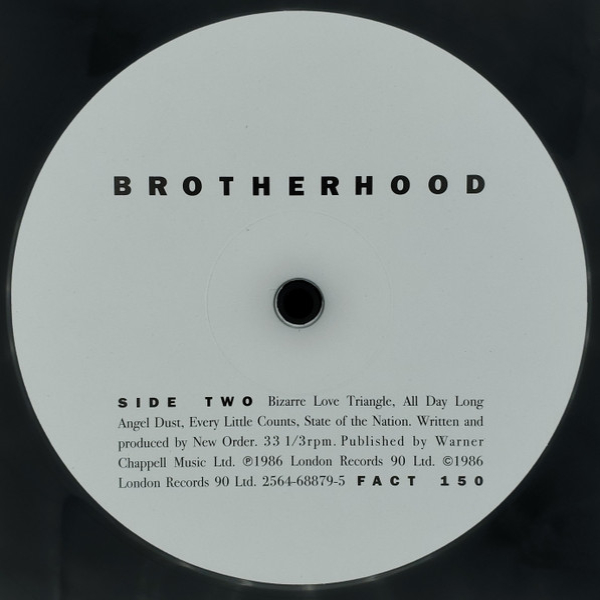 Vinyl Record New Order - Brotherhood (Black) LP - img.3