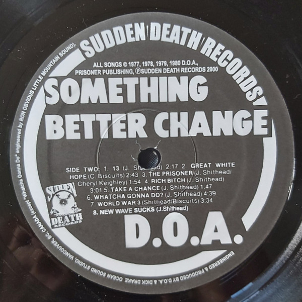 Vinyl Record D.O.A. - Something Better Change LP - img.3