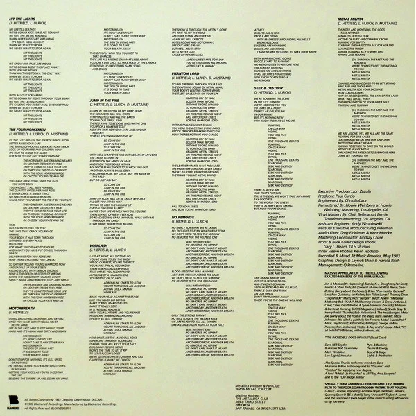 Vinyl Record Metallica – Kill 'Em All - 180G LP - img.5