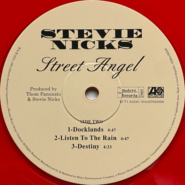 Vinyl Record Stevie Nicks – Street Angel (coloured) - 2LP - img.6