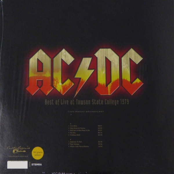 Vinyl Record AC/DC – Best Of Live At Towson State College 1979 LP - img.1