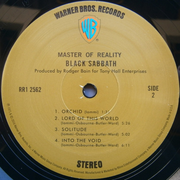 Vinyl Record Black Sabbath - Master Of Reality LP - img.5