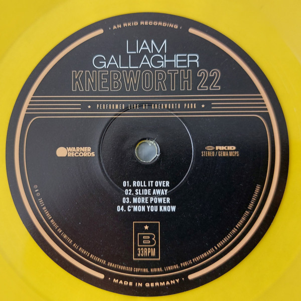 Vinyl Record Liam Gallagher - Knebworth 22 (Yellow) - 2LP - img.4