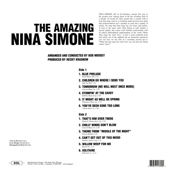 Vinyl Record Nina Simone – The Amazing Nina Simone - Deluxe Gatefold Edition LP - img.1