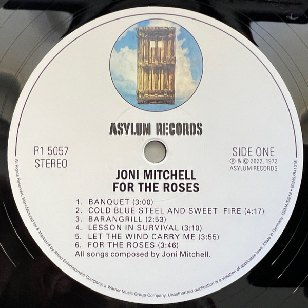 Vinyl Record Joni Mitchell - For The Roses LP - img.3