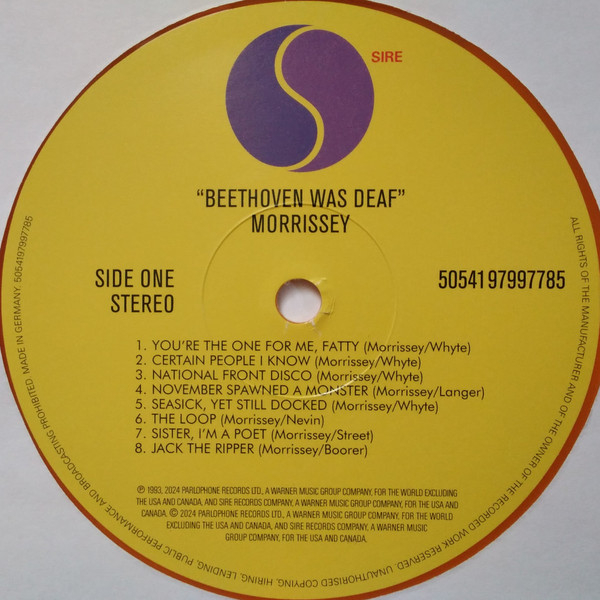 Vinyl Record Morrissey - Beethoven Was Deaf Live In Paris (Orange) LP - img.5