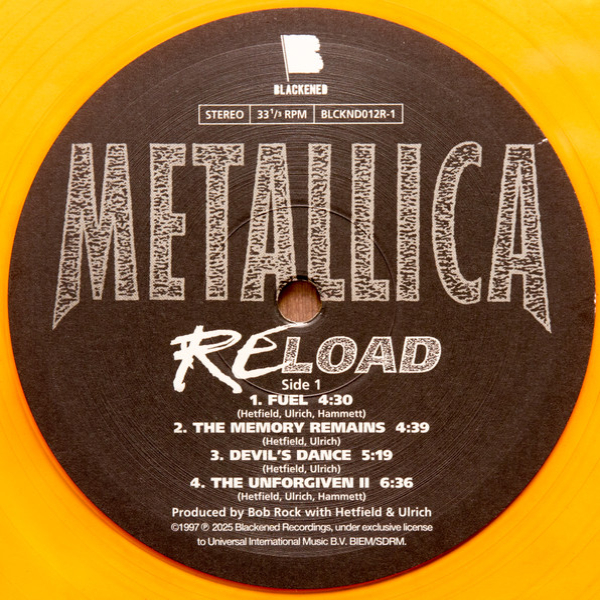 Vinyl Record Metallica - Reload (Yellow Translucent) - 2LP - img.4