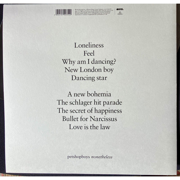 Vinyl Record Pet Shop Boys – Nonetheless LP - img.1