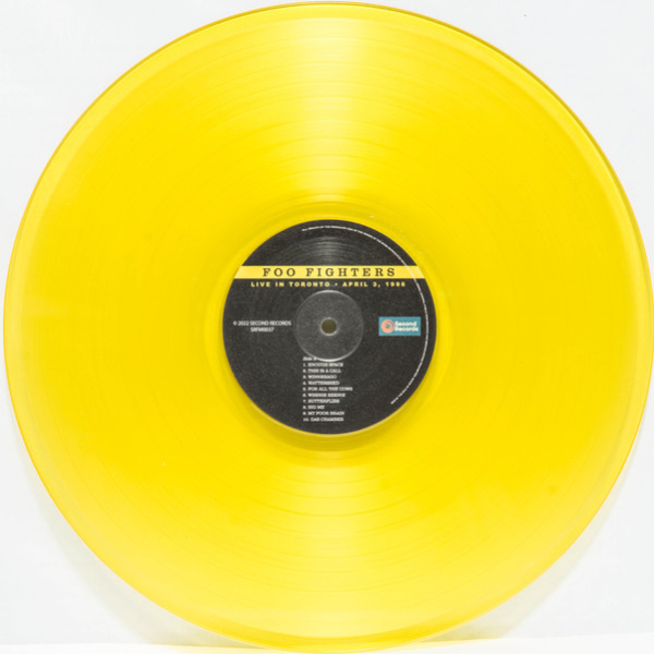 Vinyl Record Foo Fighters – Live In Toronto - 1996 (Yellow) LP - img.4