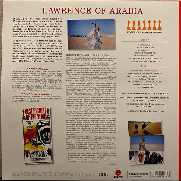 Vinyl Record Maurice Jarre – Lawrence Of Arabia (OST) LP - img.1