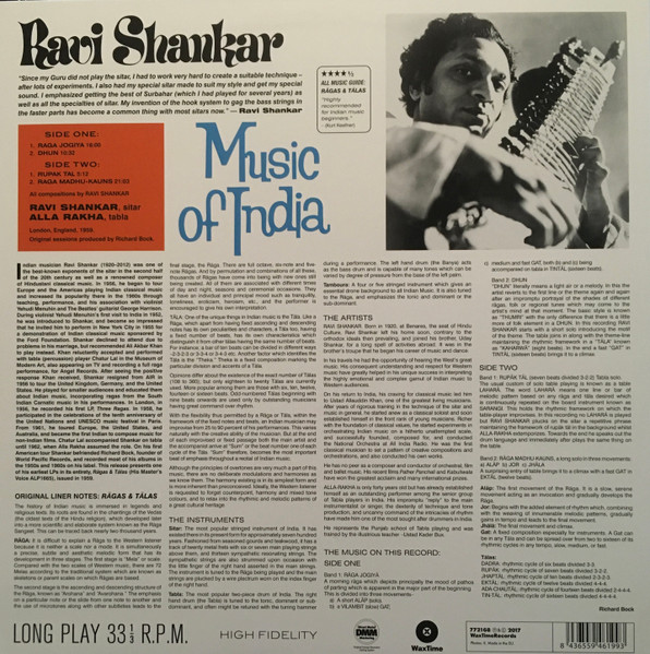 Vinyl Record Ravi Shankar, Alla Rakha – Ragas And Talas LP - img.1