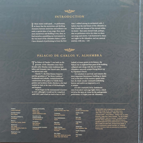 Vinyl Record Loreena McKennitt - Nights From The Alhambra - (Limited Edition, Clear) 2LP - img.2