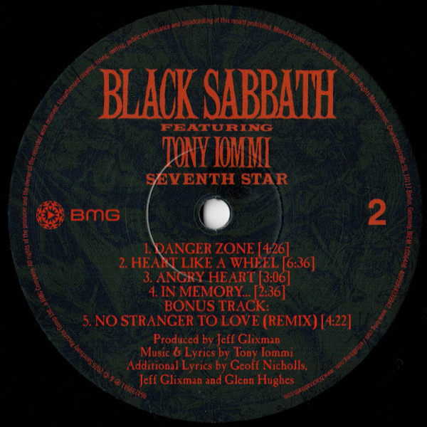 Vinyl Record Black Sabbath Featuring Tony Iommi - Seventh Star LP - img.4