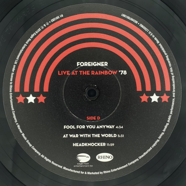 Vinyl Record Foreigner - Live At The Rainbow 78 - 2LP - img.5