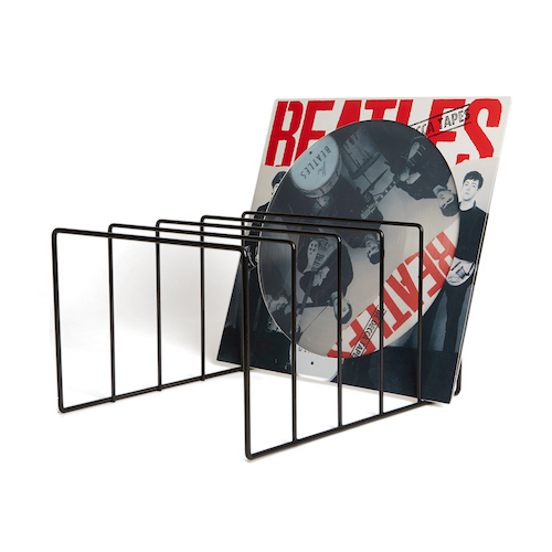 Vinyl record stand MJI Audio Vinyl Records Holder R25 Black - img.0