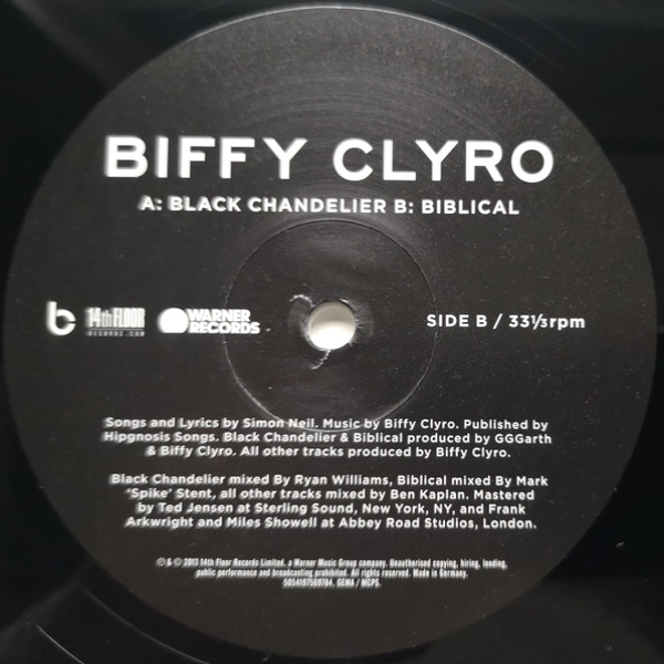 Vinyl Record Biffy Clyro - Black Chandelier / Biblical LP - img.4