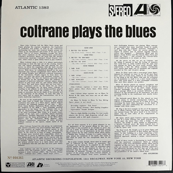 Vinyl Record John Coltrane - Plays The Blues (Analogue) LP - img.1