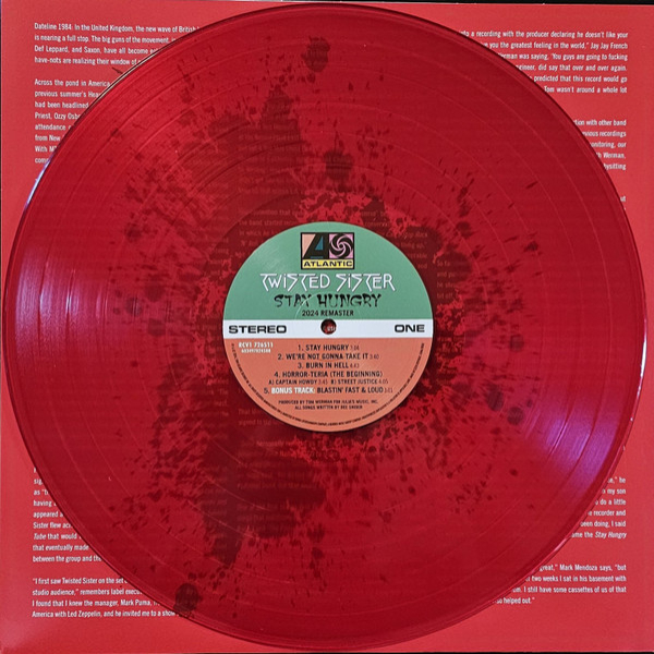 Vinyl Record Twisted Sister - Stay Hungry (40th Anniversary Edition,Translucent Red) - 2LP - img.11