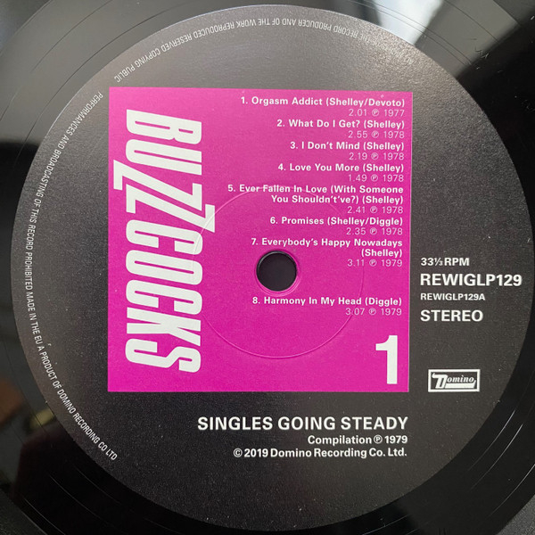 Vinyl Record Buzzcocks – Singles Going Steady (2019 Remastered Version) LP - img.13
