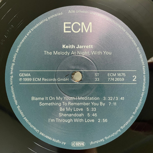 Vinyl Record Keith Jarrett - The Melody At Night, With You LP - img.3
