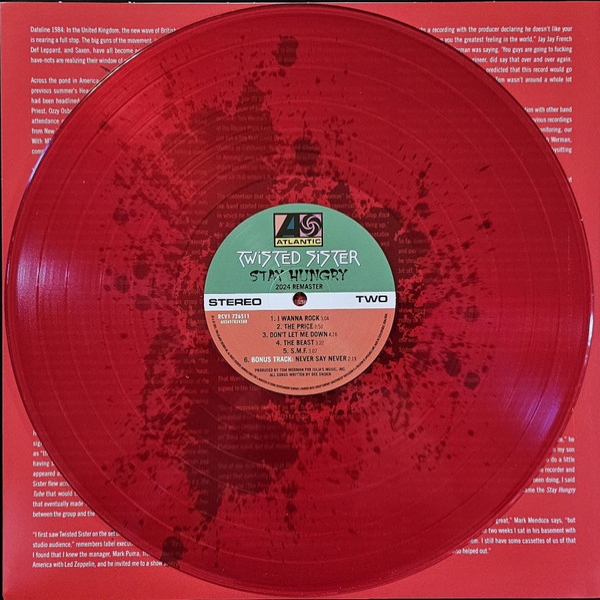 Vinyl Record Twisted Sister - Stay Hungry (40th Anniversary Edition,Translucent Red) - 2LP - img.12