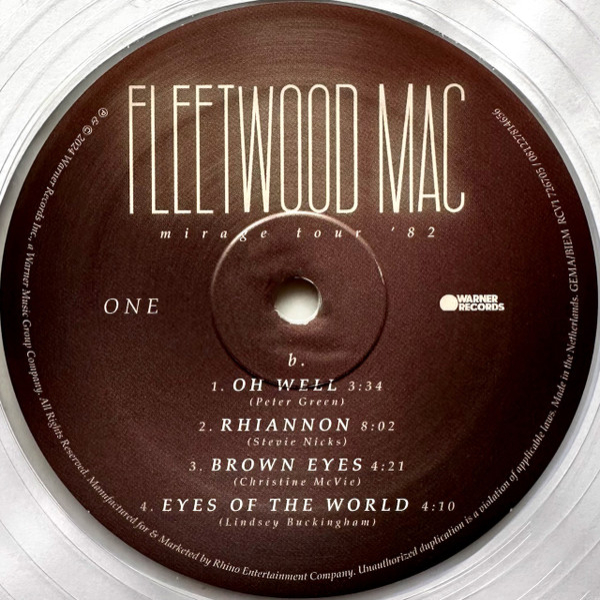 Vinyl Record Fleetwood Mac – Mirage Tour '82 (Clear) - 3LP - img.9