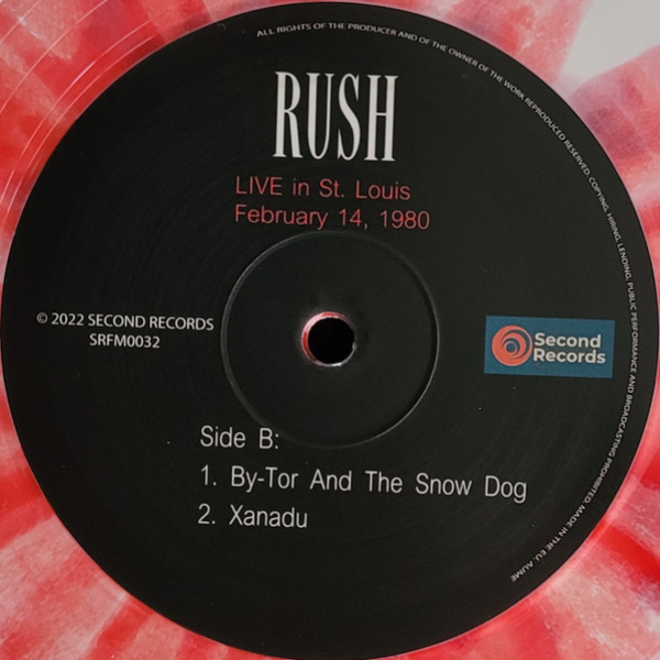 Vinyl Record Rush – Live In St. Louis 1980 (White With Red Splatter) - 2LP - img.6