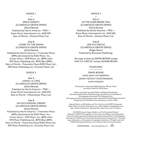 Vinyl Record David Bowie With John 'Hutch' Hutchinson – Clareville Grove Demos - 3LP - img.5