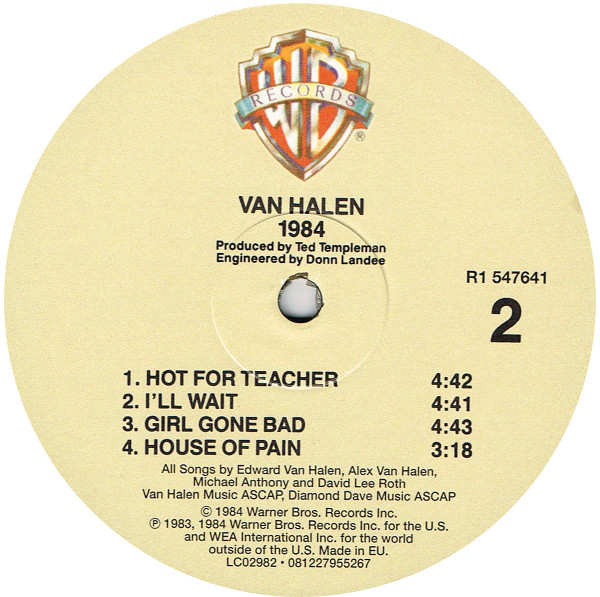 Vinyl Record Van Halen - 1984 - img.3