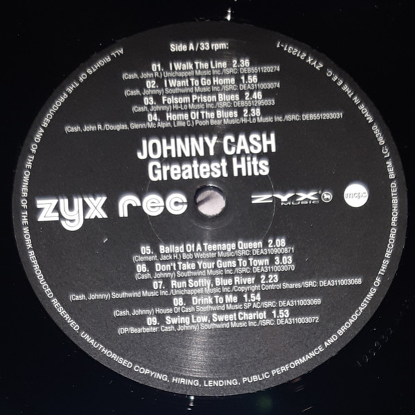 Vinyl Record Johnny Cash – Greatest Hits (2023) LP - img.2